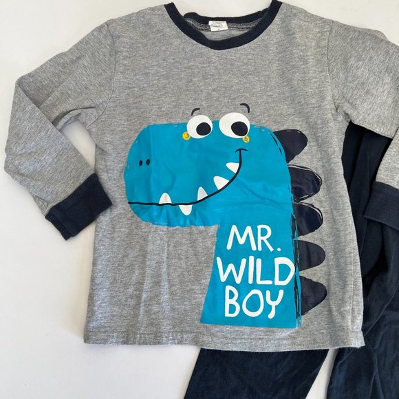 ✨ 5 for $25 ✨ Mr. Wild Boy Blue Dinosaur Matching Pant Set - Picture 4 of 9
